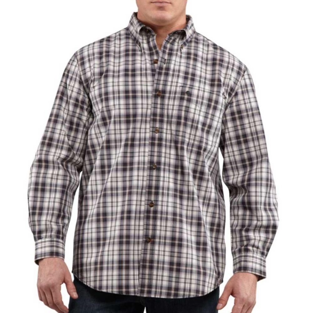 Carhartt Bellevue Long Sleeve Plaid Button Down Shirt Men’s Workwear